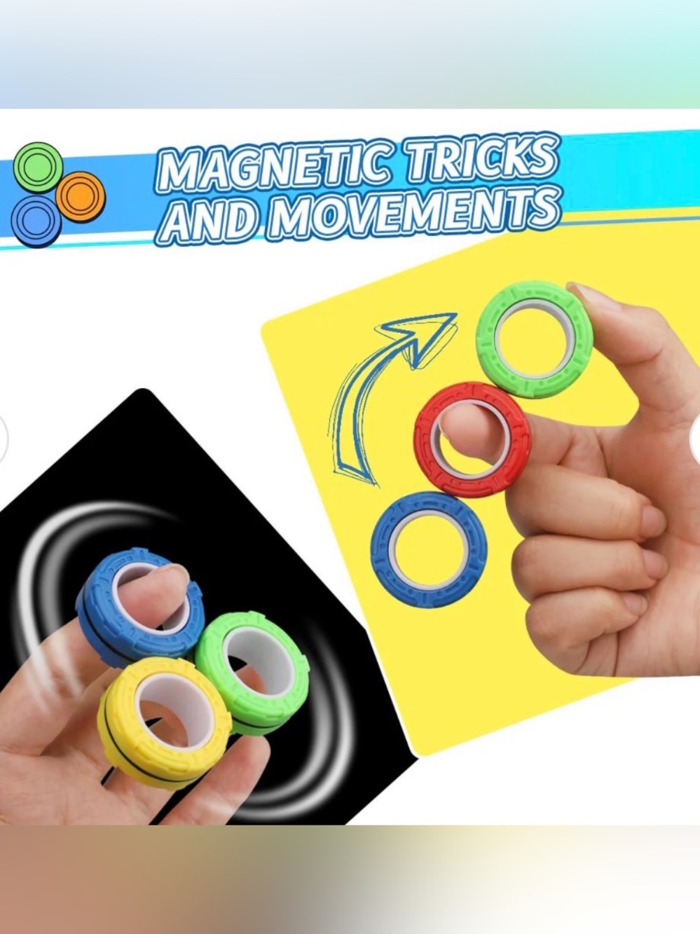 Magnetic Ring Fidget Toy Set